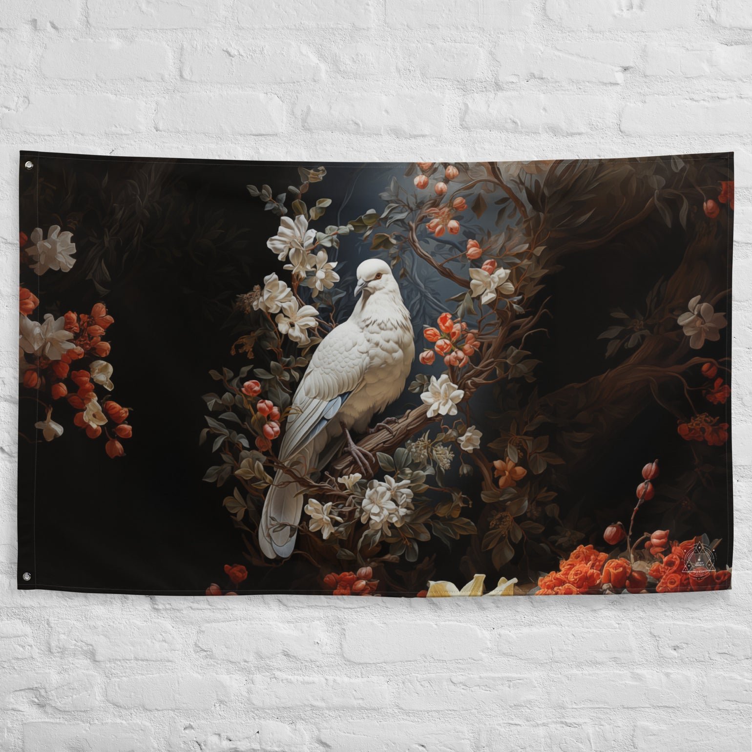 Dove Spirit Animal Flag Wall Art