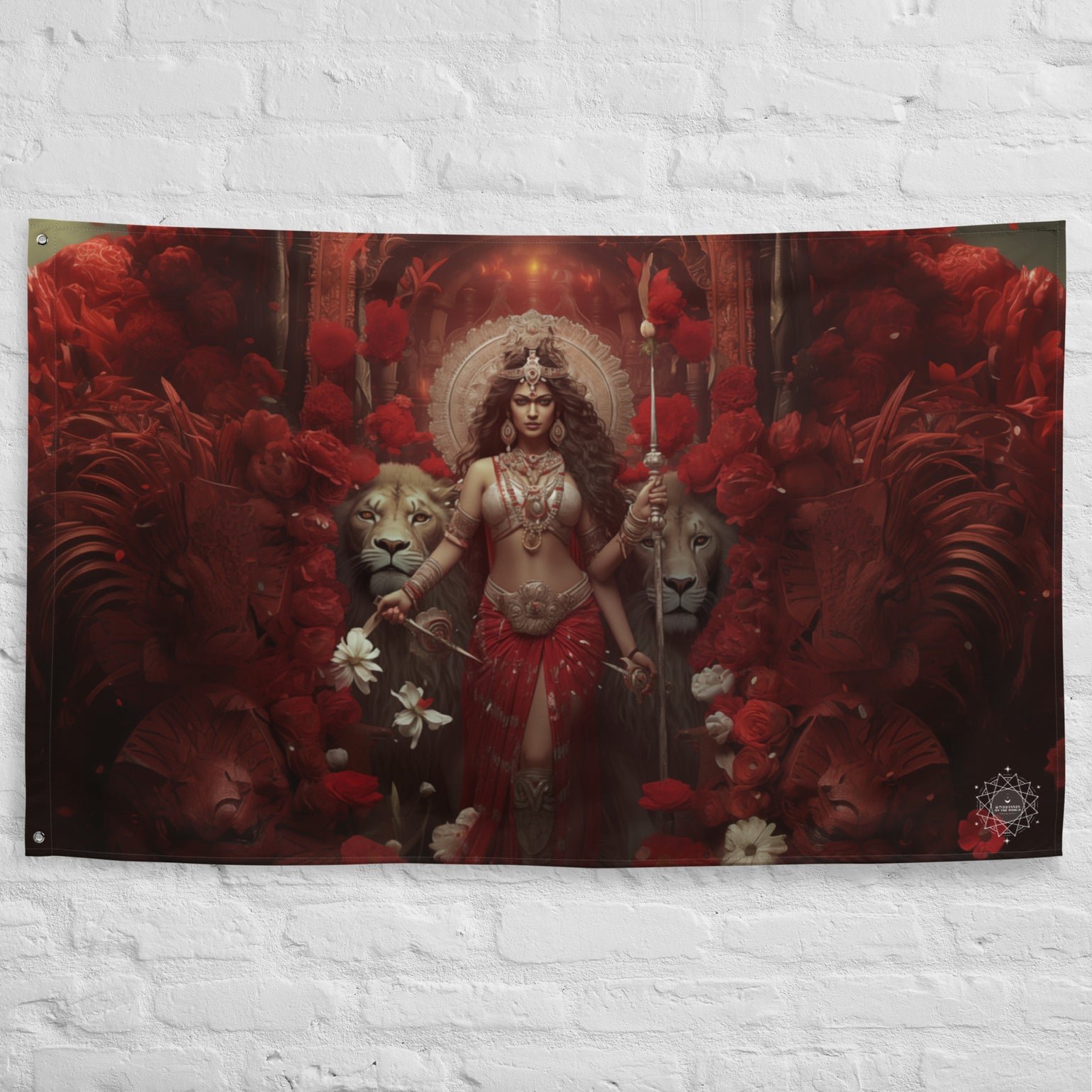 Durga Goddess Flag Wall Art