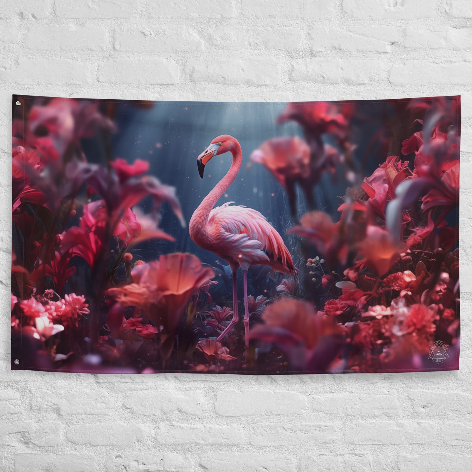 Flamingo Spirit Animal Flag Wall Art