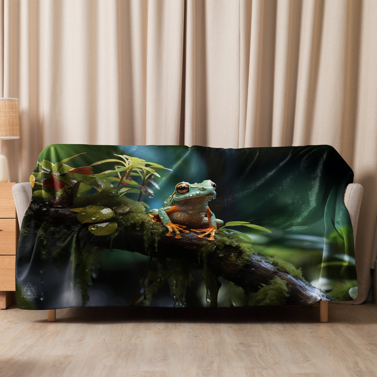 Frog Spirit Animal Sherpa Blanket