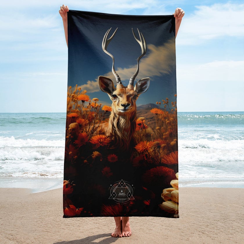 Gazelle Spirit Animal Lightweight Beach Towel