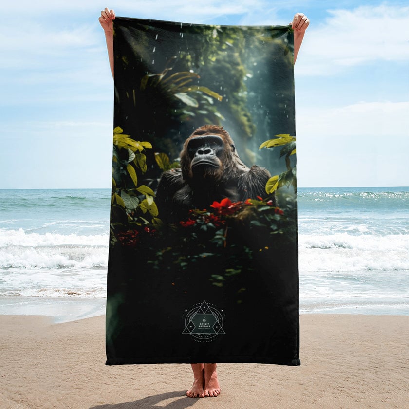 Gorilla Spirit Animal Lightweight Beach Towel