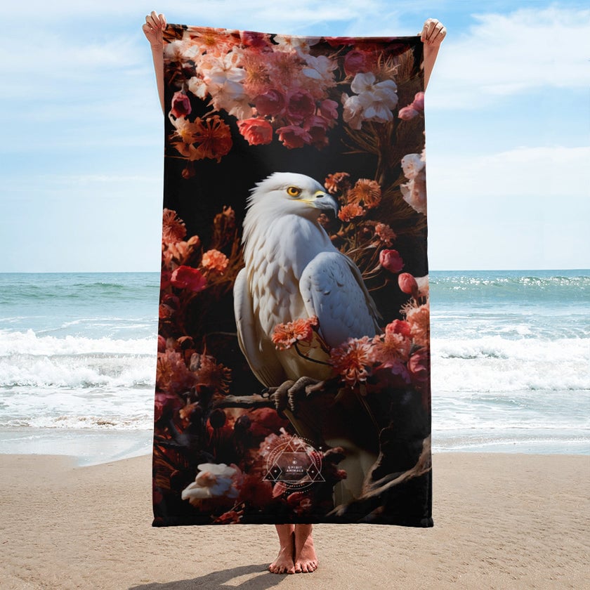 Hawk Spirit Animal Lightweight Beach Towel