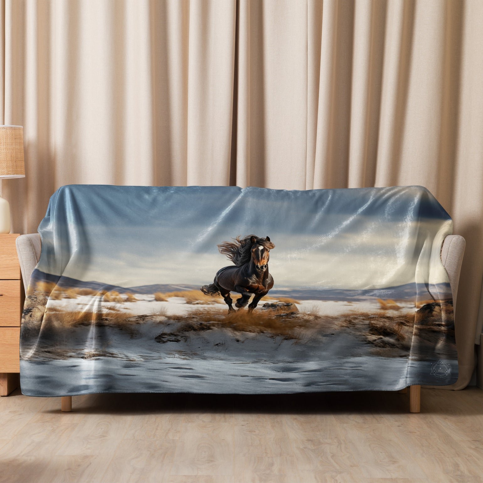 Horse Spirit Animal Sherpa Blanket