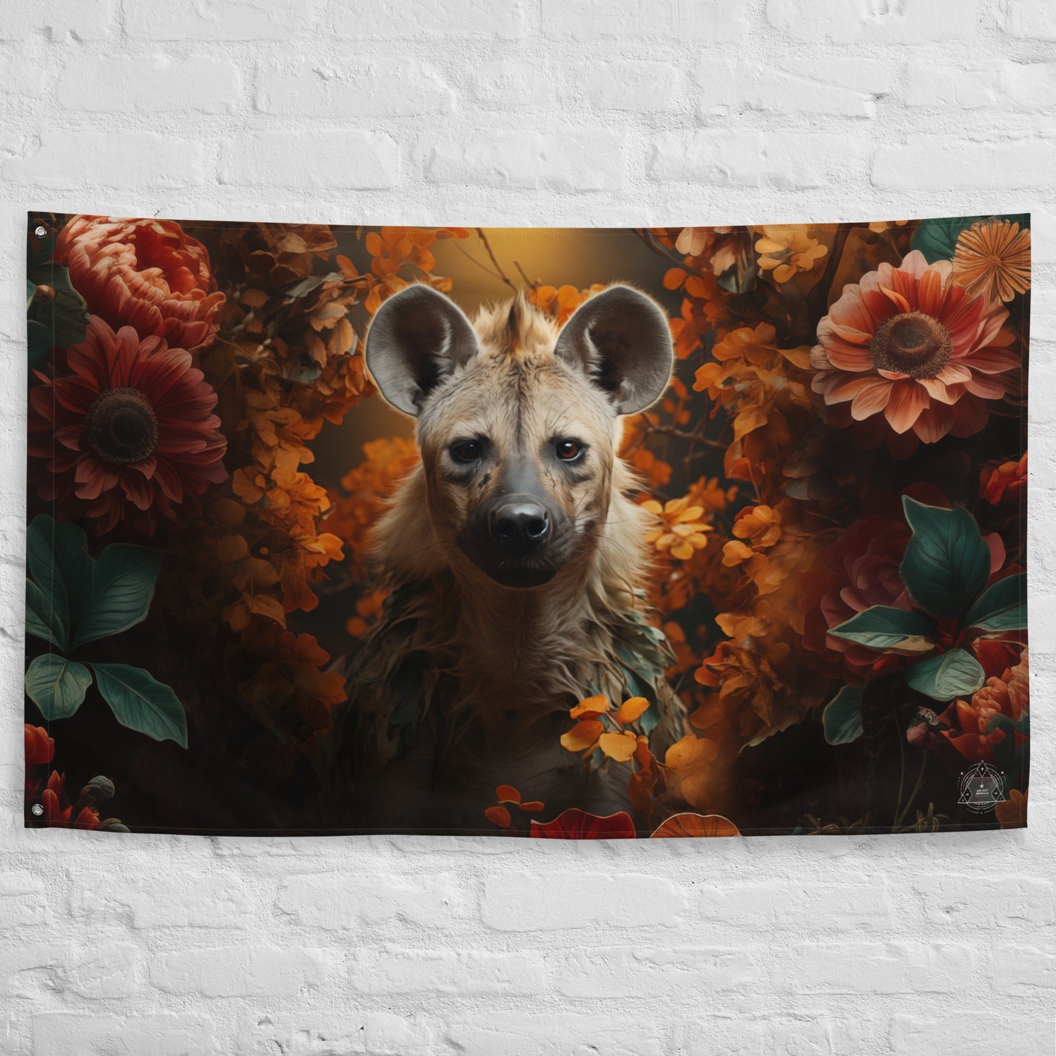 Hyena Spirit Animal Flag Wall Art