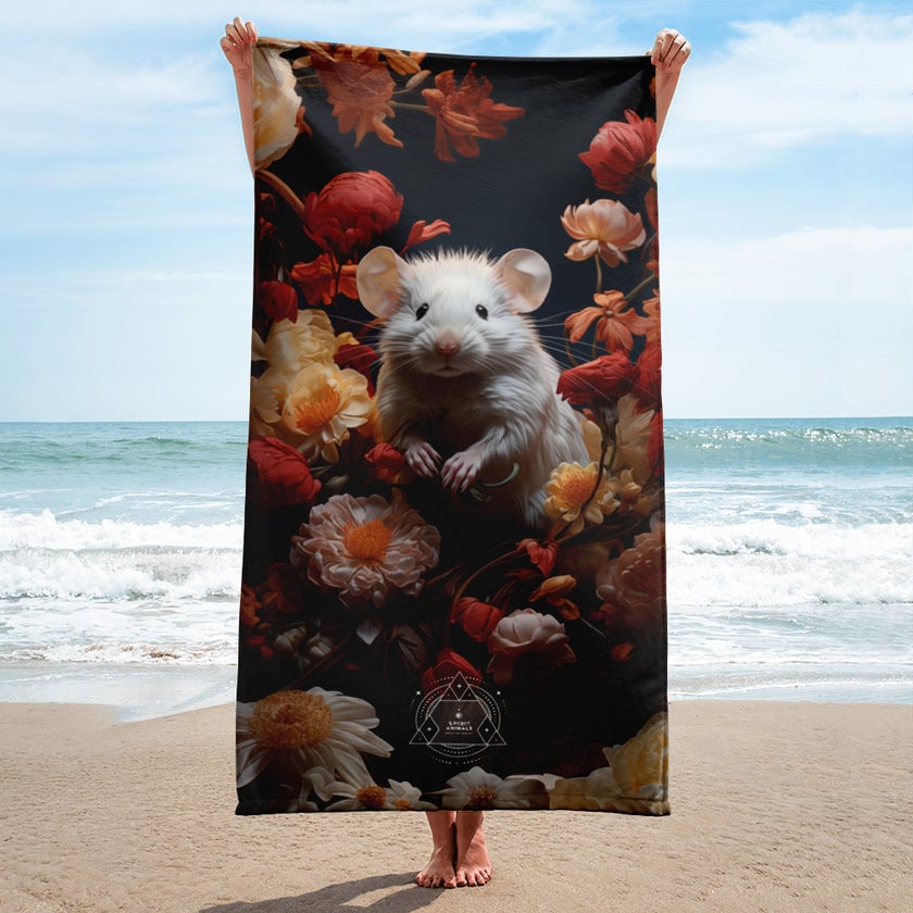 Mouse Spirit Animal Lightweight Beach Towel