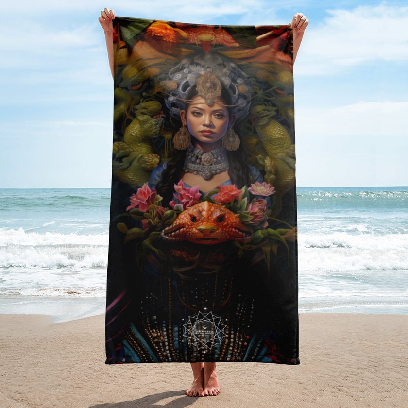 Neang-Neak-Goddess-sublimated-towel-white-30x60-beach-658000b557c39