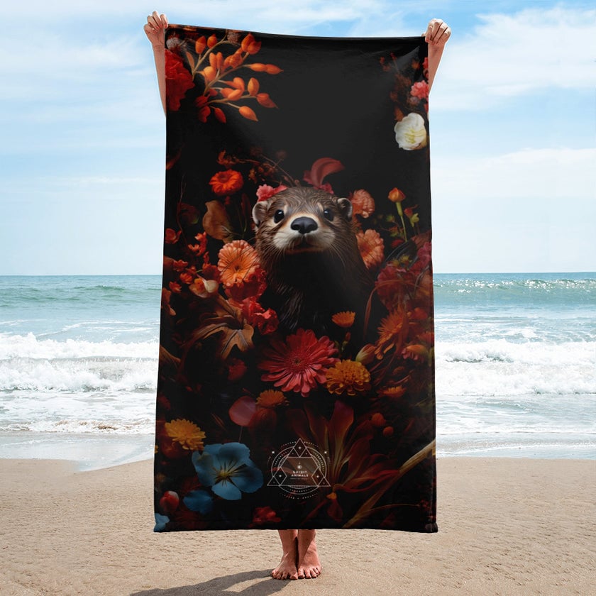 Otter Spirit Animal Lightweight Beach Towel