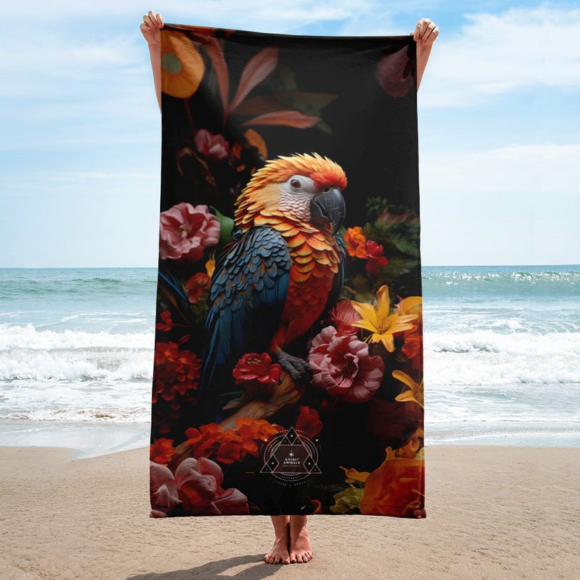 Parrot Spirit Animal Lightweight Beach Towel
