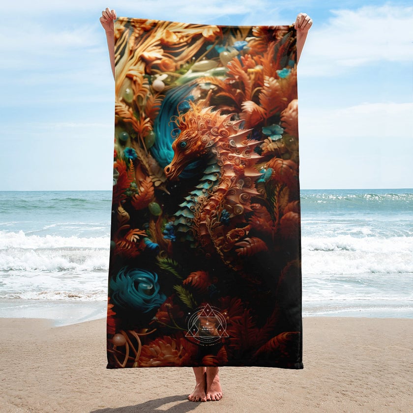 Sea Horse Spirit Animal Lightweight Beach Towel