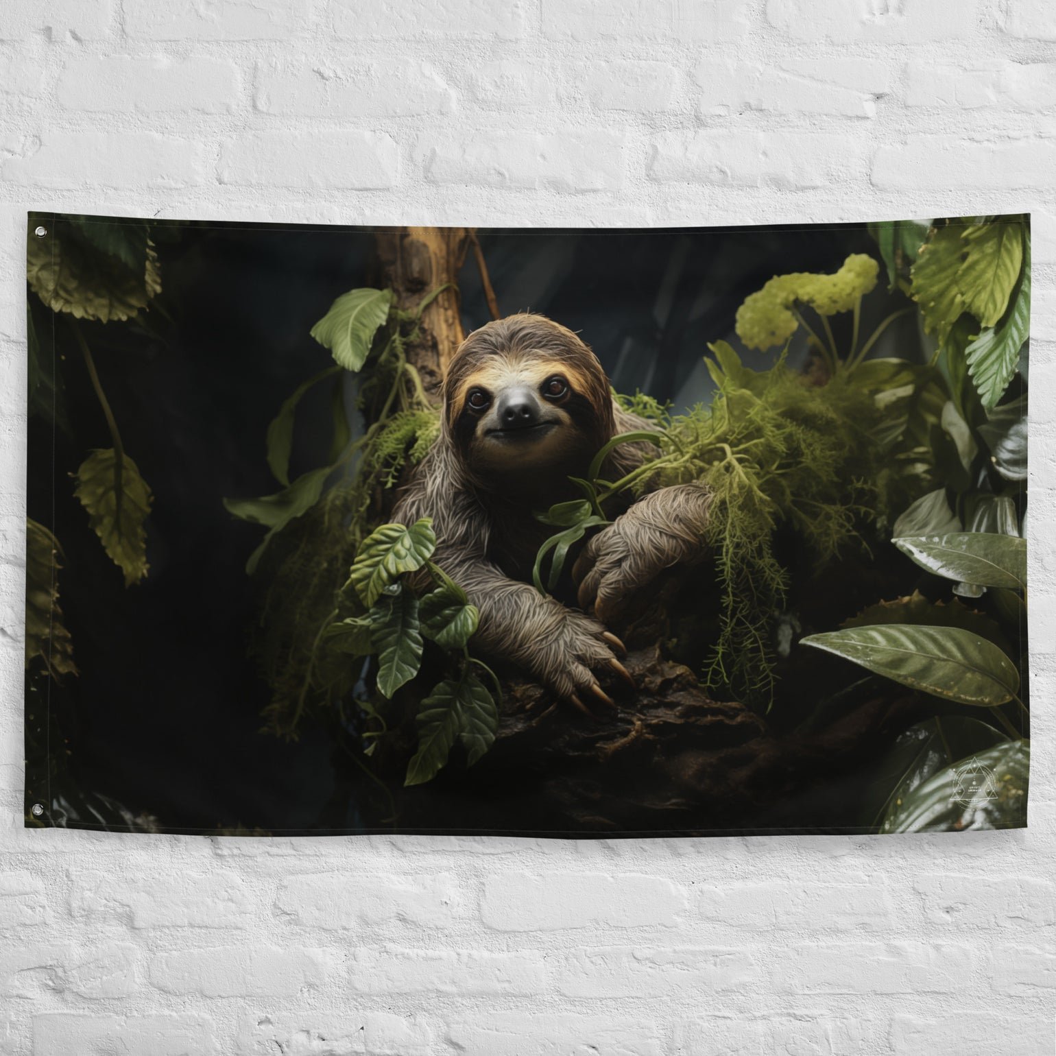 Sloth Spirit Animal Flag Wall Art