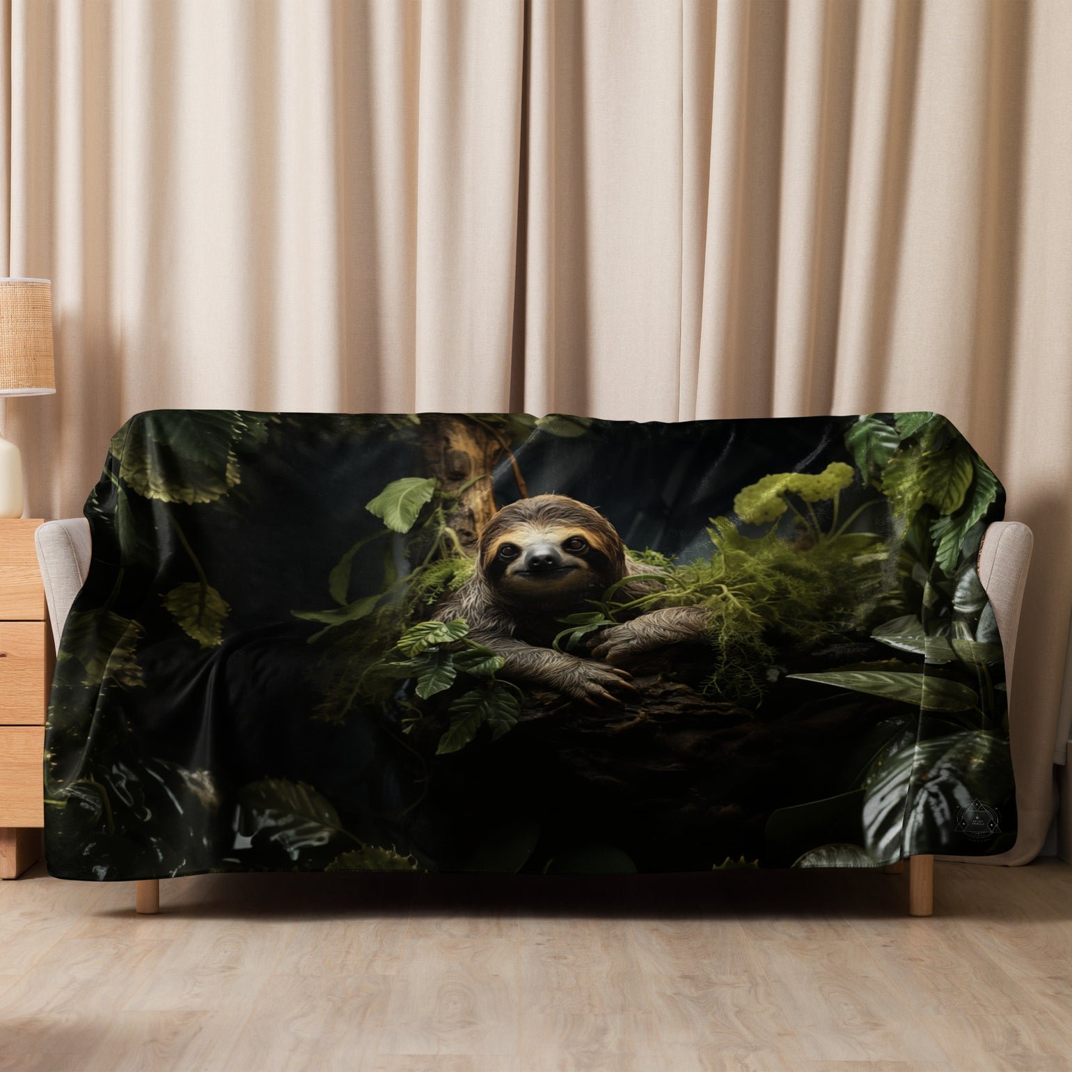 Sloth Spirit Animal Sherpa Blanket