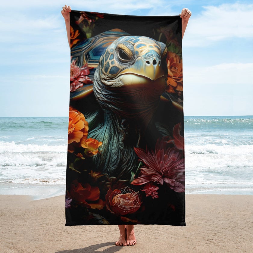 Tortoise Spirit Animal Lightweight Beach Towel