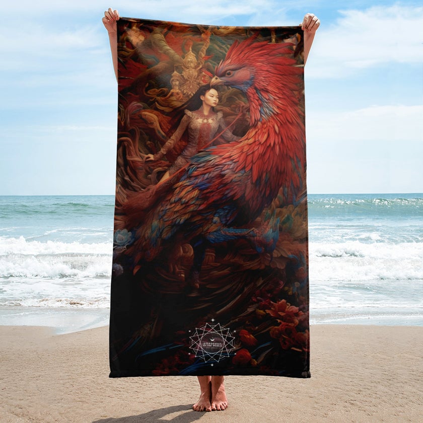 Feng Po Po Goddess Lightweight Beach Towel