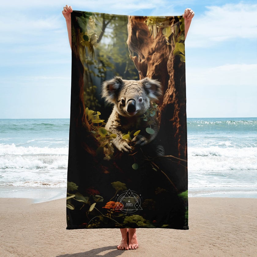 Koala Spirit Animal Lightweight Beach Towel