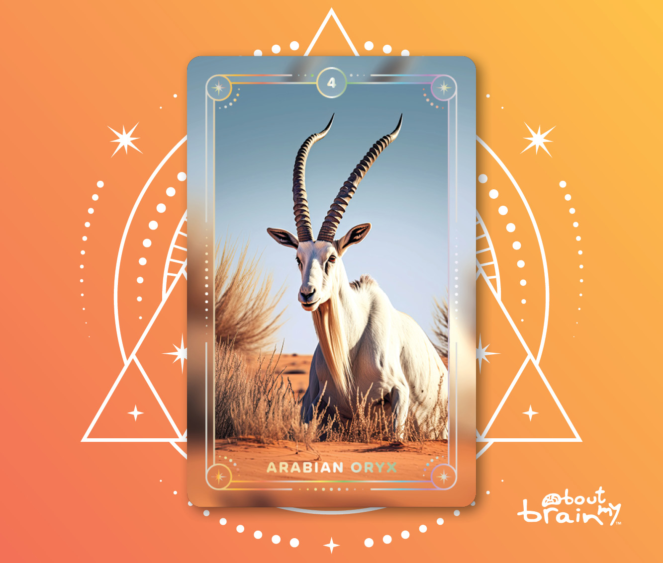 banner spirit animals about my brain institute - Arabian Oryx