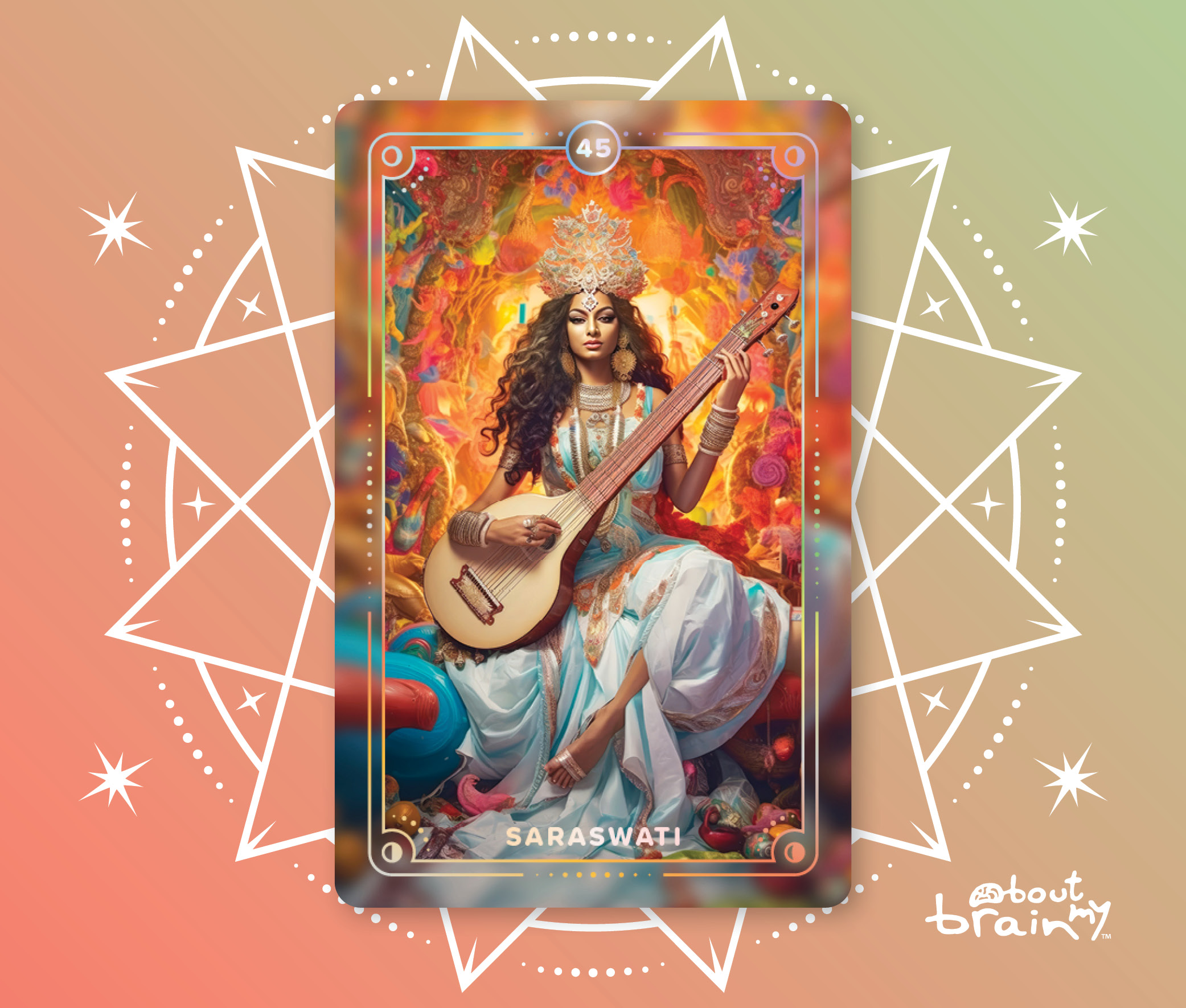 Banner Goddesses Of The World About My Brain Institute - Saraswati